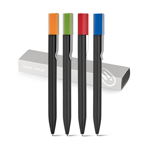 81002 – FLAG Esferográfica em alumínio e ABS com mecanismo twist